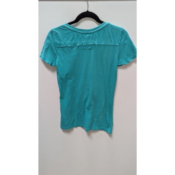 Johnny Was Los Angeles Turquoise Embroidered T-Shirt - Picture 2 of 2